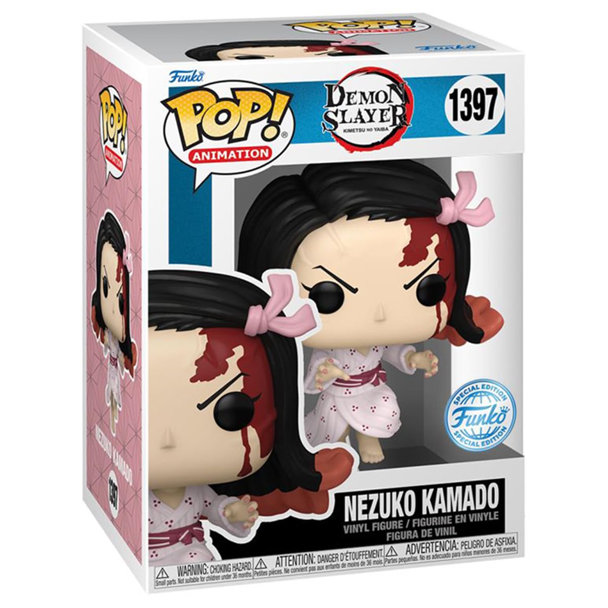 Funko Pop! Animation: Demon Slayer - Exclusive Multicolor Vinyl Figure (Nezuko Se #1397 Pink Kimono)