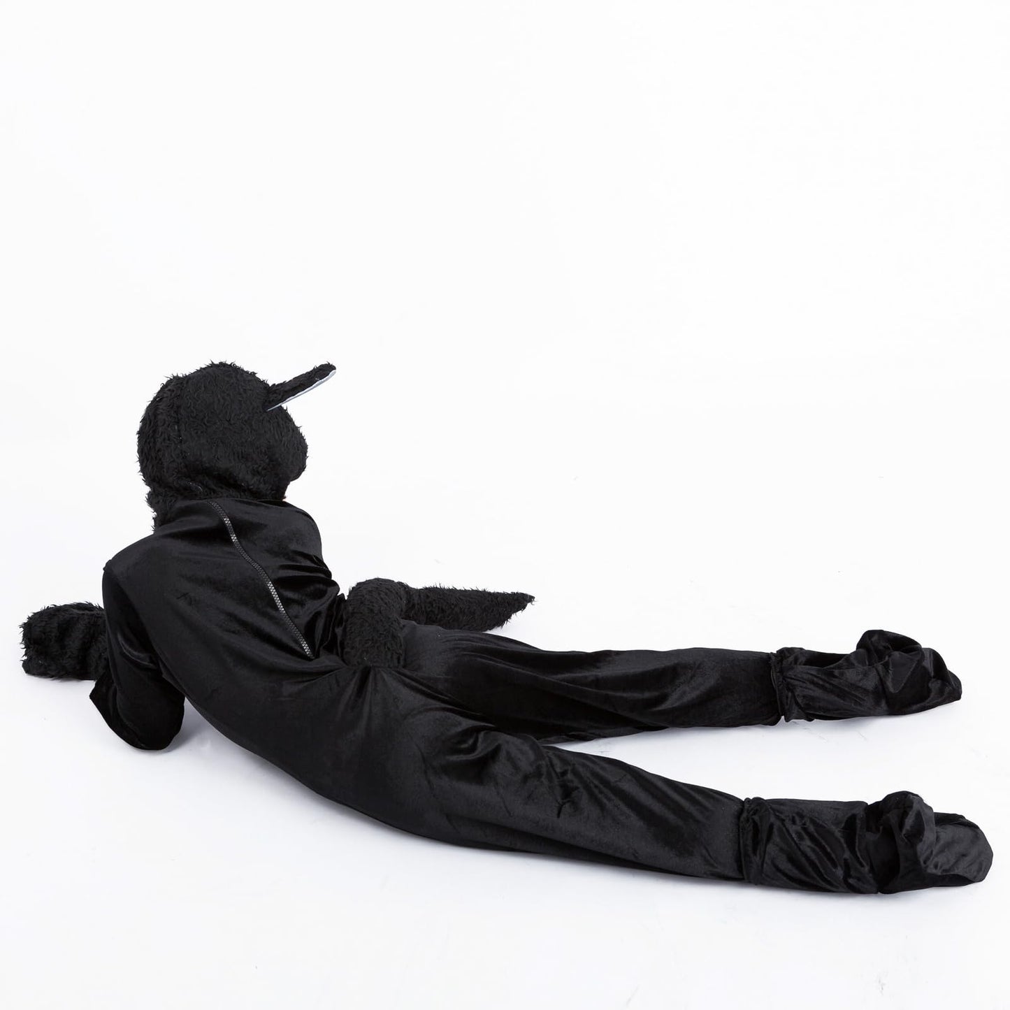 Jsiicennf Black Cat Animal Costume Girls, Kids Black Cat Halloween Cosplay Dress Up Jumpsuit Costume For Girls Boys (Large)