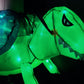 Bddedd Kids Inflatable Costume, Dinosaur Rider,Blow Up T-Rex Costumes With Led Light For Cosplay Halloween Christmas Party (Gree