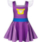 Marendyee Girls Kitties Costume Dress Christmas Gift For Kids Flutter Sleeve Cosplay Dresses Birthday 7-8 Years