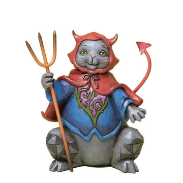 Enesco Jim Shore Heartwood Creek Pint Sized Halloween Cat Figurine, 4.75-Inch