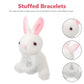 Kisangel 1Pc Slap Bracelets Huggables Plush Animals Slap Band Wrist Huggers Animals For Birthday Party Supply(Rabbit)