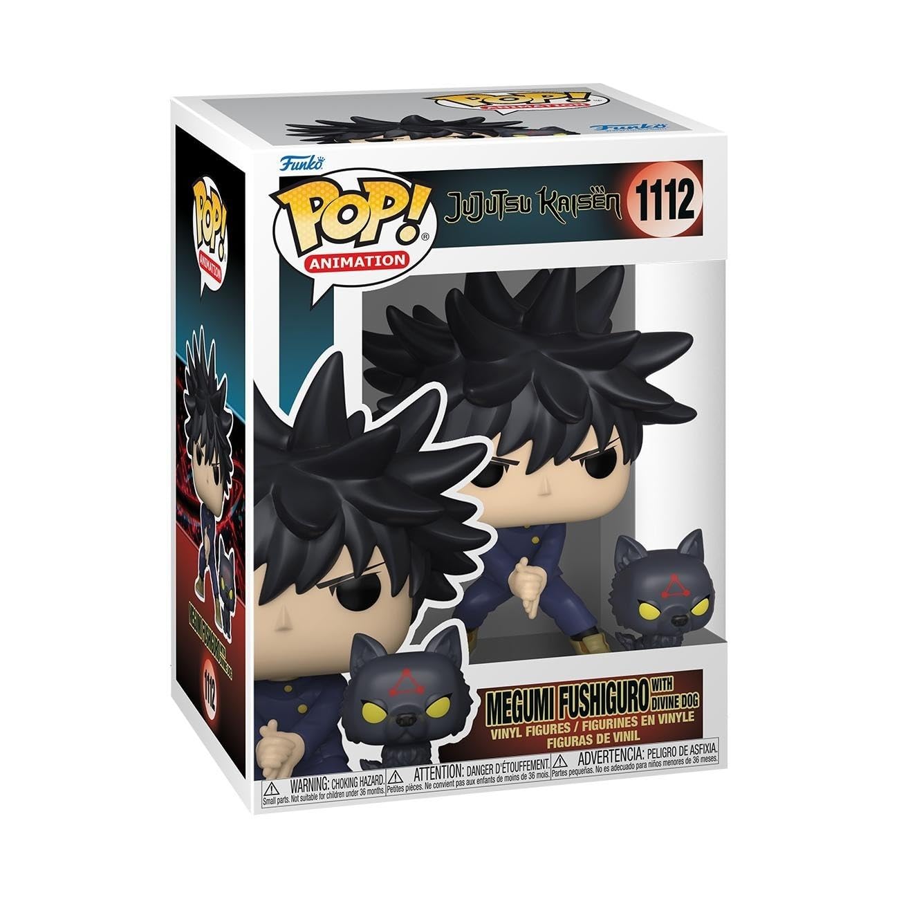 Funko Pop! Jujutsu Kaisen Megumi with Dogs Vinyl Figure, Standard Size, Multicolor, Model 61360