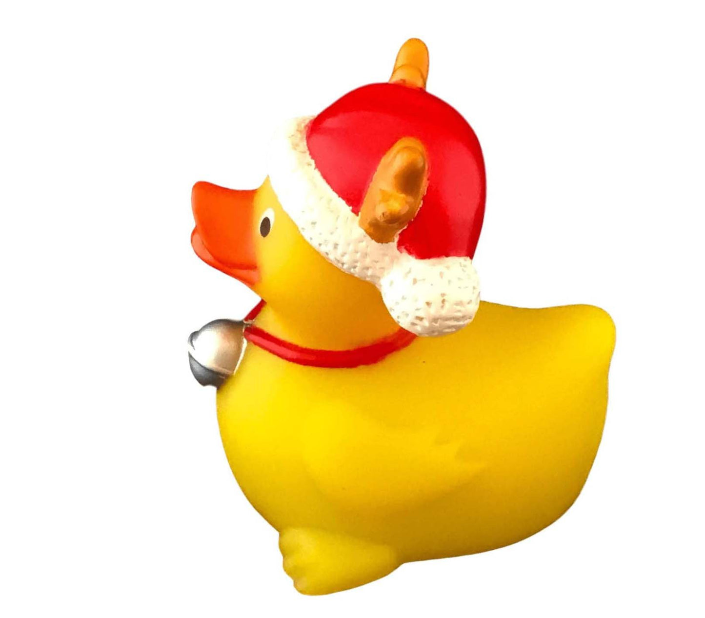 3' Christmas Reindeer Rubber Duck [Floats Upright] - Baby Safe Bathtub Bathing Toy