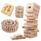 Funblast Wooden Stacking Toy For Kids Toy Blocks & Tumbling Tower With Dice Games For Kids Learning Toy  (Multicolor;54 Pcs)
