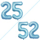 Goer Number 25 Balloons For 25Th Birthday Party Decorations,42 Inch Jumbo Foil Helium 52 Balloons For 52Nd Birthday Party Decoration (Light Blue)