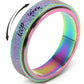 Mhwtty Anxiety Ring Fidget Toys Adults Titanium Stainless Steel Fidget Spinner Ring For Women Men Rainbow Size 6