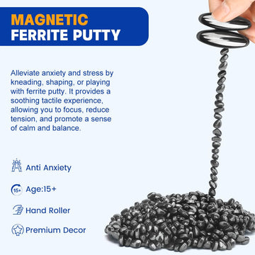 Cool Fidget Magnet Ferrite Putty, Slime Putty Party Favors, Magnetic Stones Eggs With Rattle Fidget Magnets Snake Eggs, Edc Desk Toy, Slime Putty & Science Kit Gift