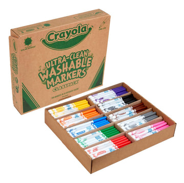 Crayola Ultra Clean Washable Markers Classpack (200 Count), Bulk Markers For Classrooms, School Supplies For Kids, 10 Colors