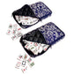 Linda Li American Mahjong Set - 166 Premium White Tiles, Blue Paisley Bag, Standard Size, Melamine, Model MJPAIS-BLUE