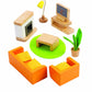 Hape Wooden Doll House Furniture Media Room Set
