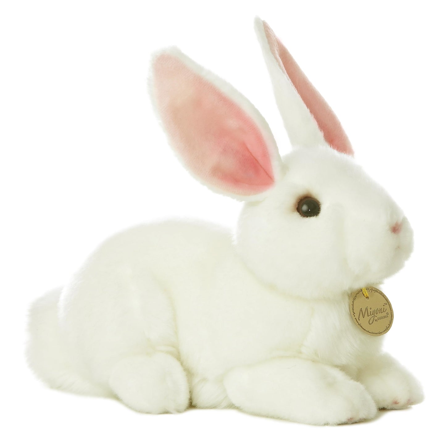 Aurora Miyoni 10" Plush American White Rabbit - Soft Toy, Model 10912