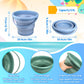 Dilabnba Collapsible Beach Buckets Set Toys, Easter Eggs Buckets, 3PCS 2.5 L Portable Silicone Foldable Pails for Camping Sandbo