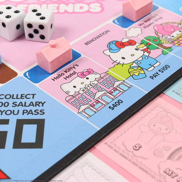Monopoly: Hello Kitty And Friends, Buy, Sell, Trade Buildings From The Animated Series, Featuring My Melody, Badtz-Maru, Keroppi, Classic Monopoly Game, Officially-Licensed Hello Kitty Merchandise