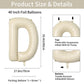 Biapian 40 Inch Letter D Balloons, Giant Cream D Foil Balloon, Big Single Alphabet A-Z Balloons, Beige Large Aluminum D Balloons