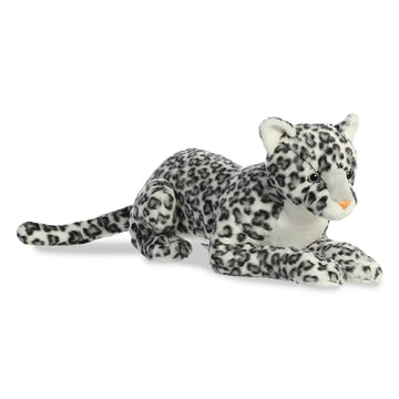 Aurora® Adorable Super Flopsie™ Snow Leopard Stuffed Animal - Playful Ease - Timeless Companions - Gray 28 Inches