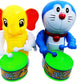 Shanvi EMart New Elephant Drummer Toy & Dancing Action With Drumming For Kids Multi Color