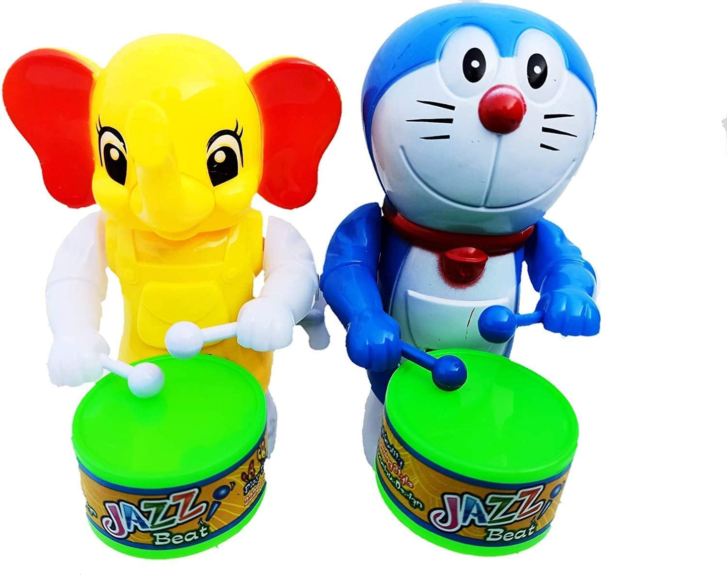 Shanvi EMart New Elephant Drummer Toy & Dancing Action With Drumming For Kids Multi Color