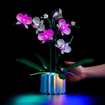 Brickbling Light Compatible With Lego Orchid 10311 Plant Decor Building Set, Led Lighting Compatible With Lego 10311, Light Up Your Flowers (No Model Set) (Light Control Version)