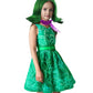 Magwei Girls Disgust Costume Joy Princess Dress Costume Kids Cosplay Dress Up Halloween Birthday Christmas Outfits With Wig (Gre
