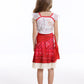 WonderBabe Princess Adventure Dress Up Clothes for Little Girls Princess Two-Piece Dress Skirt Set Witch Accessories Princess Ad