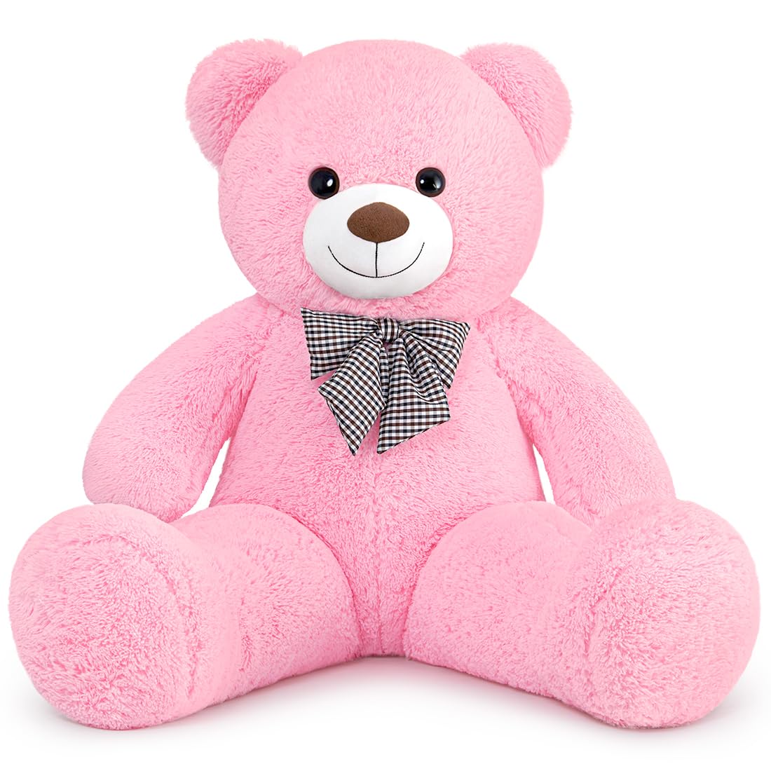 Sausudols XXXL Giant Teddy Bear 55  Jumbo Plush Stuffed Animal  Soft Hugging Toy Gift for Kids  Valentine's Day  Christmas Pink