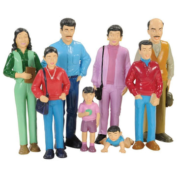 Creative Minds Marvel Education Hispanic Family Toy Figure Set for Kids Ages 3+, Set of 8 Inclusive and Diverse Dollhouse Toy Fi