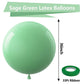Bezente Sage Green Giant Balloons 36 Inch - 8 Pack Jumbo Olive Green Balloons Large Round Dusty Green Latex Balloons For Birthda