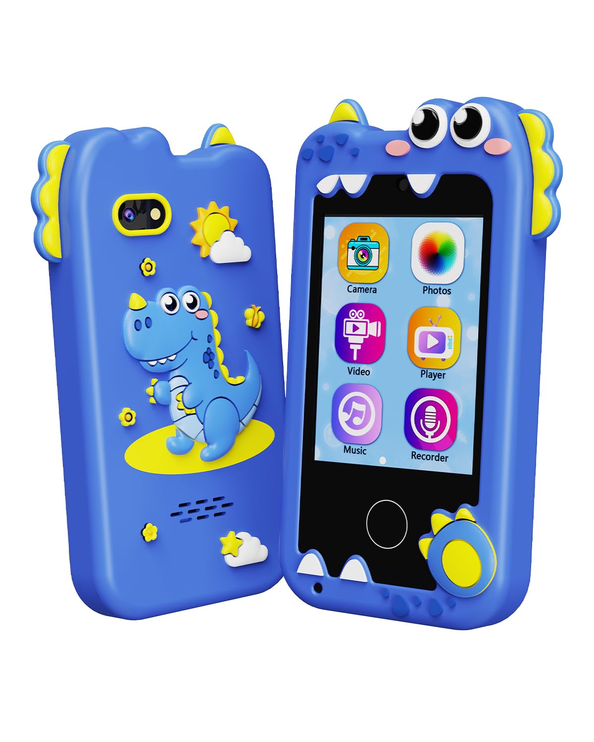 Kikidex Kids Phone for Girls,Toys for Boys Girls Age 3-10 Christmas Birthday Gifts,Touchscreen Kids Toy Cell Phone with Dual Cam