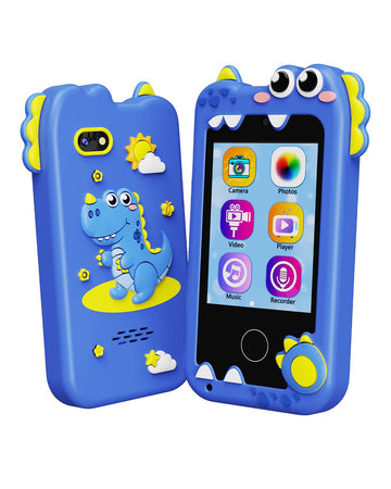 Kikidex Kids Phone for Girls,Toys for Boys Girls Age 3-10 Christmas Birthday Gifts,Touchscreen Kids Toy Cell Phone with Dual Cam