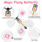 Lomimos 20Pcs Flying Butterfly, White Magic Wind Up Butterfly Toy Diy Butterfly Wings For Children Surprise Wedding Birthday Par