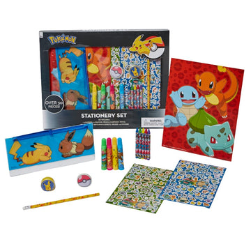 Innovative Designs Pokemon Kids Coloring Art And Sticker Set, 30 Pcs. & Craft Supplies With Pencil Case