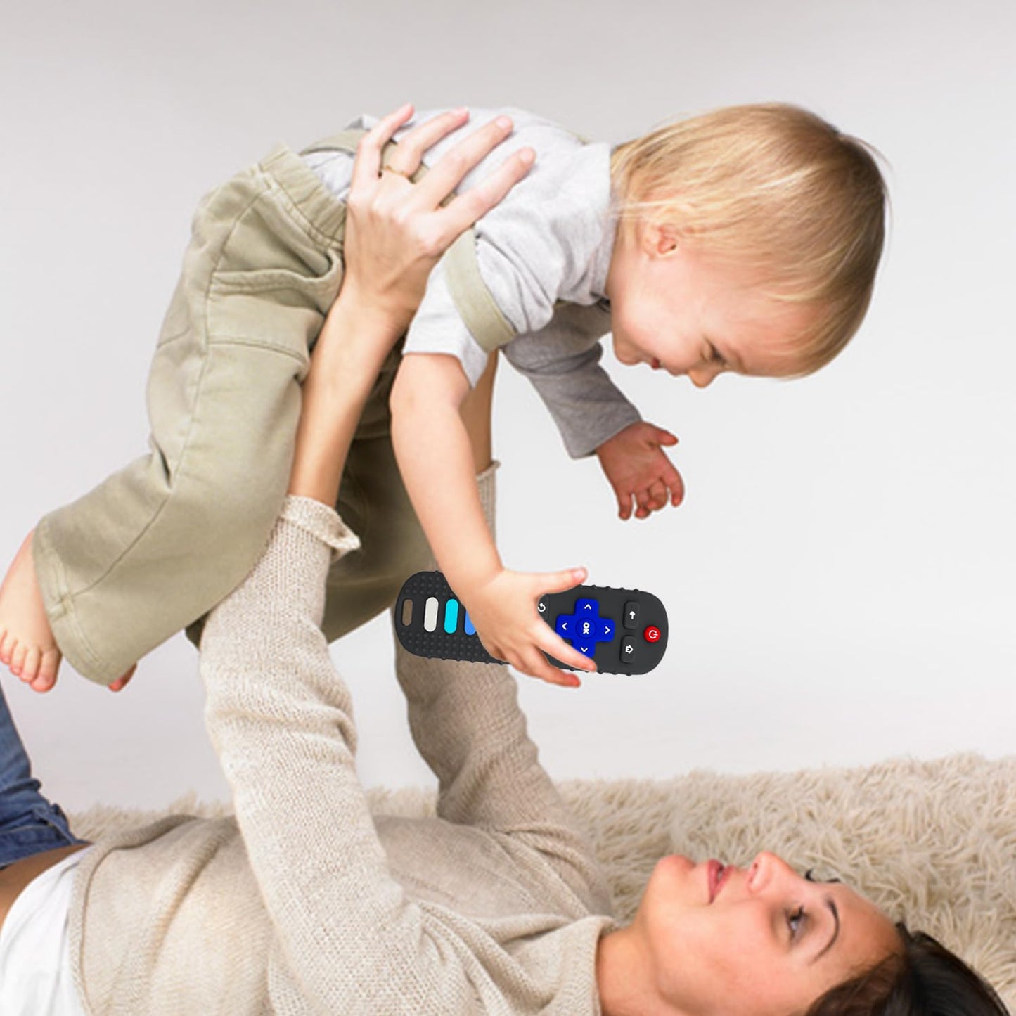 YAPROMO Baby Teething Toys 2 Pcs TV Remote Control Shape Teether Toys Food Grade Silicine Chew Toy