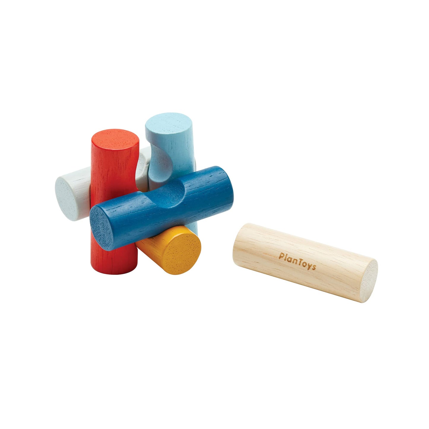 Plantoys Wooden Log Puzzle For Kids | Montessori Brain Teaser Toy With 6 Interlocking Pieces | Stem Puzzle Game For Toddlers | T