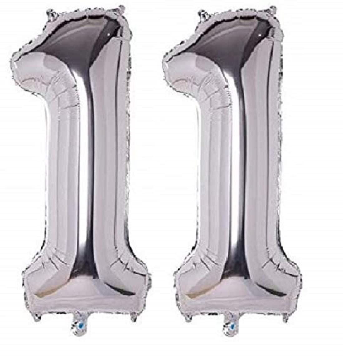 AR GIFTZADDA 11 Number Foil Balloon Silver (16 inch),11th Birthday Decoration, Kids Party Decor, Theme Birthday Party, Foil Ball
