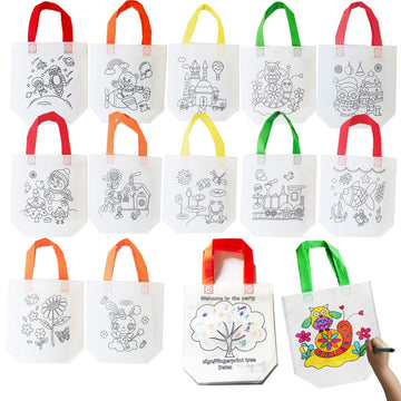 Sand Flower Eco Coloring Carnival Animal Art Party Goodie Bags with Guestbook Bags(24 PCS )