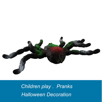 Bohs Jiggly Spider Mom And Spiderlings - Stretch & Squeeze - 4-Piece Rubber Realistic Big Soft - Halloween Squishy Toy - Prank Bugs