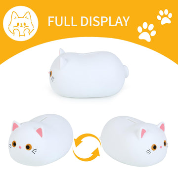 H&W White Cat Piggy Bank For Girls,Plastic Coin Bank,Unbreakable Money Bank,Cute Piggy Bank For Kids,First Money Box,Best Birthday