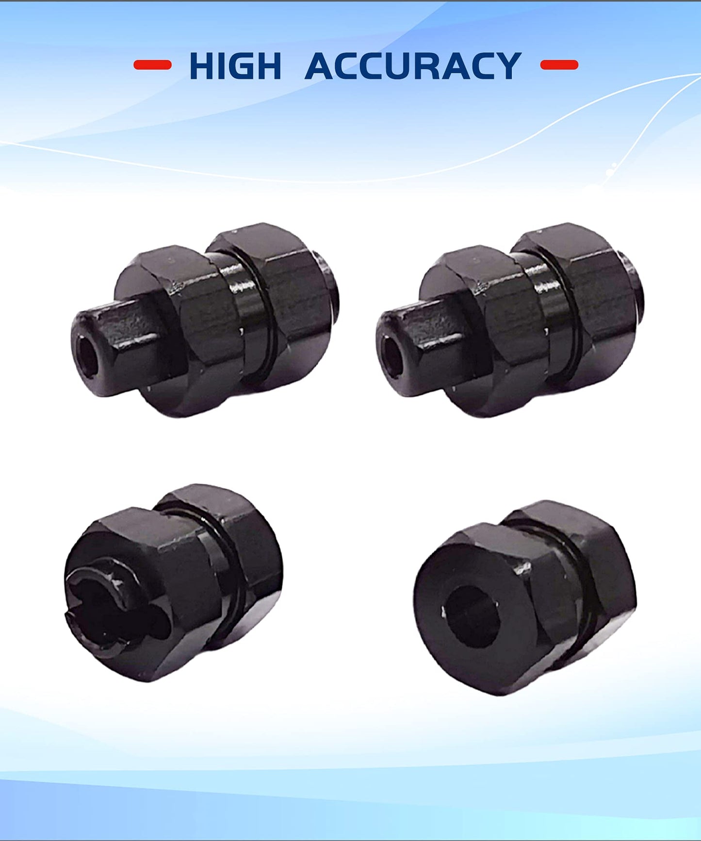 HOPLEX Aluminum Alloy 7mm RC Wheel Hex Hub Spacer with 9.5mm Offset Extension 4Pcs Hex Drive Adapter for AXIAL SCX24 Upgrades Ac