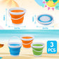 Silicone Beach Foldable Buckets Toys Halloween Bucket, 3L Jumbo Sand Pails Bucket Set with Mesh Bag, Swimming Pool Toys for Kids
