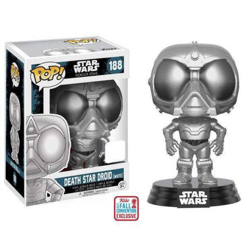 Funko Pop! Nycc Star Wars White Death Star Droid Rogue One, Limited Edition Fall Convention Exclusive