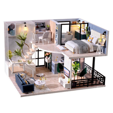 RHZN Miniature House Kit  Dollhouse Kit  Miniature Kit  DIY Mini House Building Kit for mature-themed Teen
