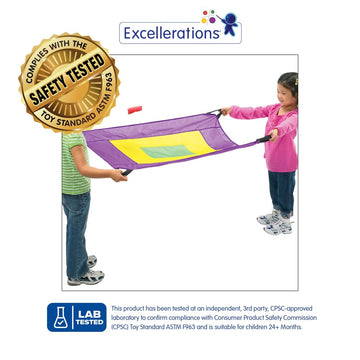 Excellerations Fun Pair-A-Chute - Set Of 2 With Bean Bags, Parachutes, Sports Outdoor Play, Recess, Kids Educational Toy