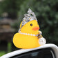 Wonuu Car Duck Rubber Duck Car Ornaments Duck Car Dashboard Decorations With Mini Crown And Necklace