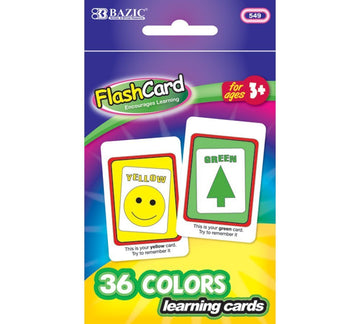 Bazic Colors Preschool Flash Cards (36/Pack), Case Pack 24