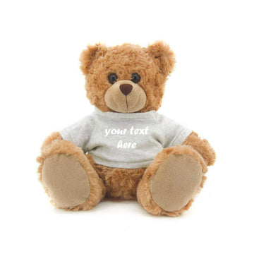 Plushland Teddy Bear 11 Inch, Stuffed Animal Personalized Gift - Great Present For Mothers Day, Valentine, Graduation, Birthday,Anniversary, Get Well,Christmas (Mocha Bear, Gray)