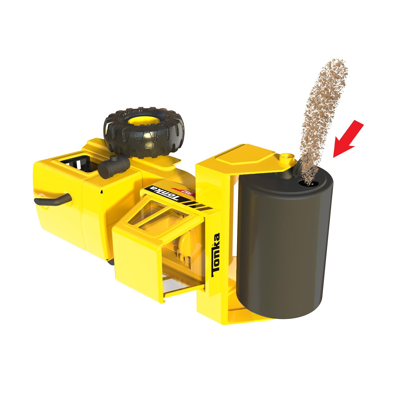 Basic Fun Tonka Steel Road Roller, Made of Real and Durable Steel, Yellow Demolition Toy with Realistic Operation, for Boys and