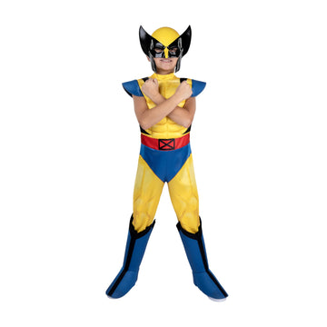 MARVEL Wolverine Official Youth Halloween Costume - enhanced Quality Padded Jumpsuit with Plastic Mask Large