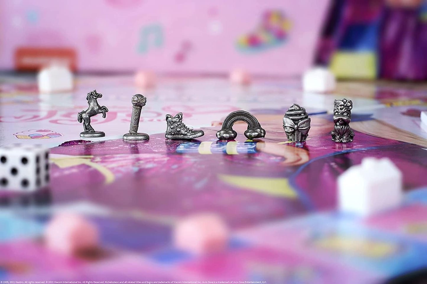 USAOPOLY Monopoly JoJo Siwa Edition Game - Officially Licensed, Pink, Plastic, One Size, Fun for All Ages
