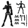 DANONI Titan 13 Action Figure  Lucky Robot 13 Action Figures  3D Printed Analog Robot Titan 13 Figure  Stop Action Animation Multi-Articulated Action Figure(Black)